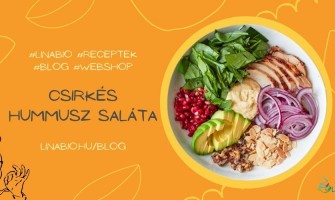 Csirkés hummusz saláta