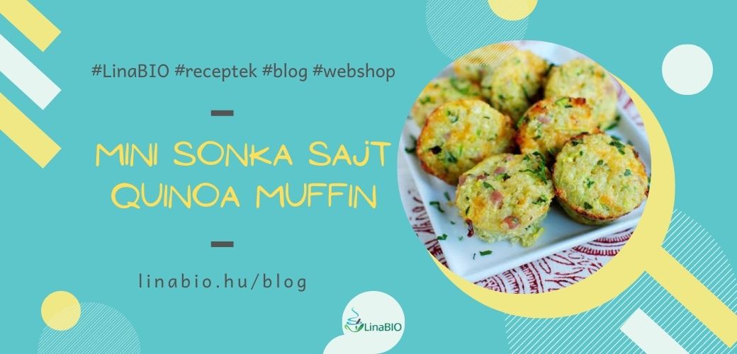 Mini sonka és sajt quinoa muffin