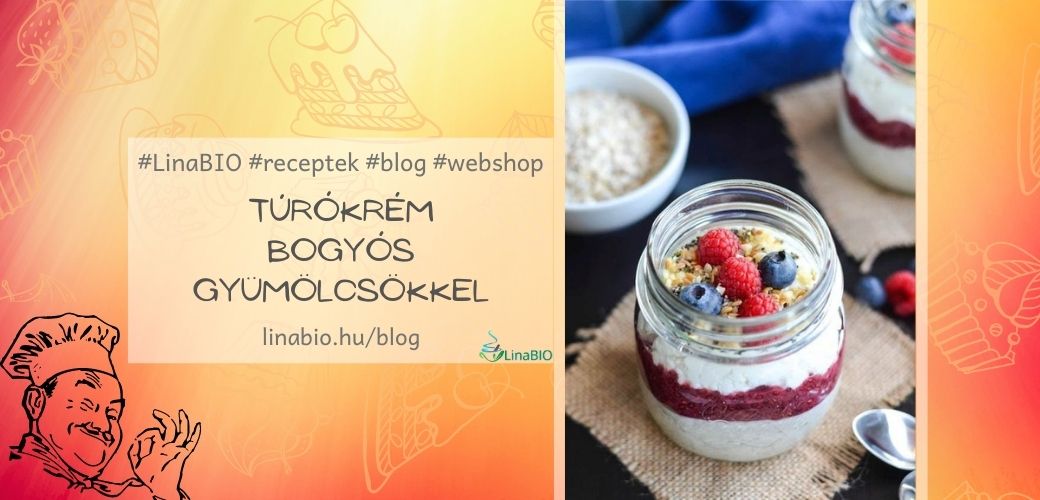 Túrókrém bogyós gyümölcsökkel Túrókrém bogyós gyümölcsökkel