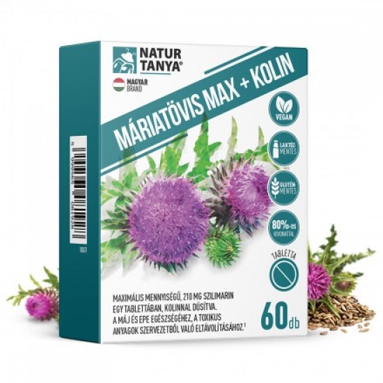 Natur Tanya® Szerves Máriatövis MaX Kolinnal Tabletta 60 db 