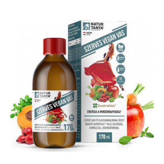 Natur Tanya® Szerves Vegán Vas Szirup 170 ml Natur Tanya® Szerves Vegán Vas Szirup 170 ml