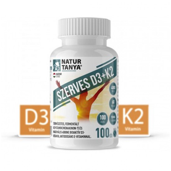 Natur Tanya® Szerves D3-K2 Vitamin 100 db