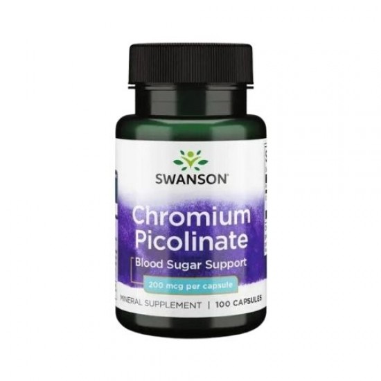 Swanson Chromium Picolinate Kapszula 200 mcg 100 db Swanson Chromium Picolinate Kapszula 200 mcg 100 db