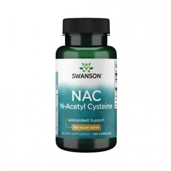 Swanson NAC (N-Acetil-Cisztein) 600 mg Kapszula 100 db Swanson NAC (N-Acetil-Cisztein) 600 mg Kapszula 100 db