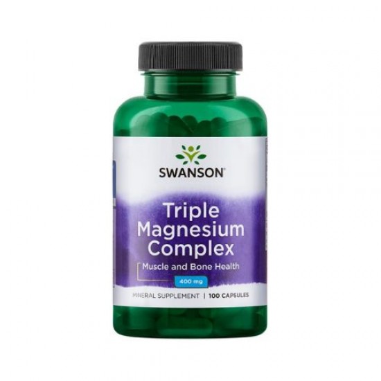Swanson Tripla Magnézium Komplex 400 mg Kapszula 100 db Swanson Tripla Magnézium Komplex 400 mg Kapszula 100 db