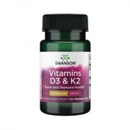 Swanson Vegan D3+K2 Vitamin Kapszula 60 db