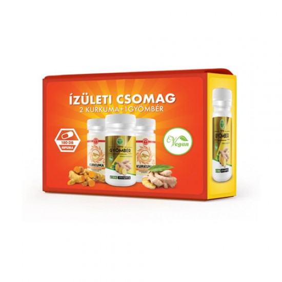 Tenmag Ízületi Csomag (2 Kurkuma + 1 Gyömbér) 3 x 60 db Tenmag Ízületi Csomag (2 Kurkuma + 1 Gyömbér) 3 x 60 db