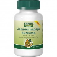 Zöldvér Ananász Papaya Kurkuma Kapszula 60+18 db